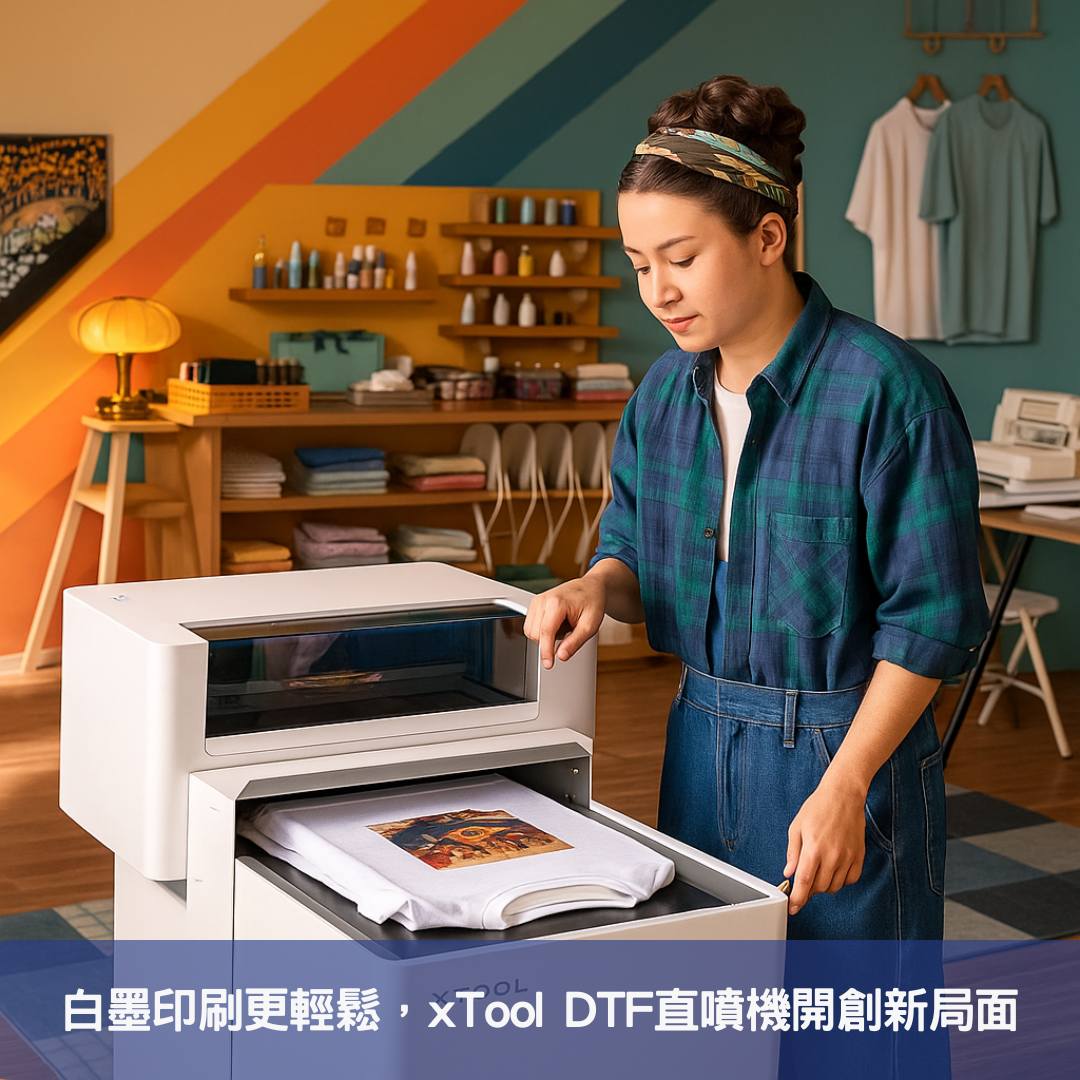 白墨印刷更輕鬆，xTool DTF直噴機開創新局面