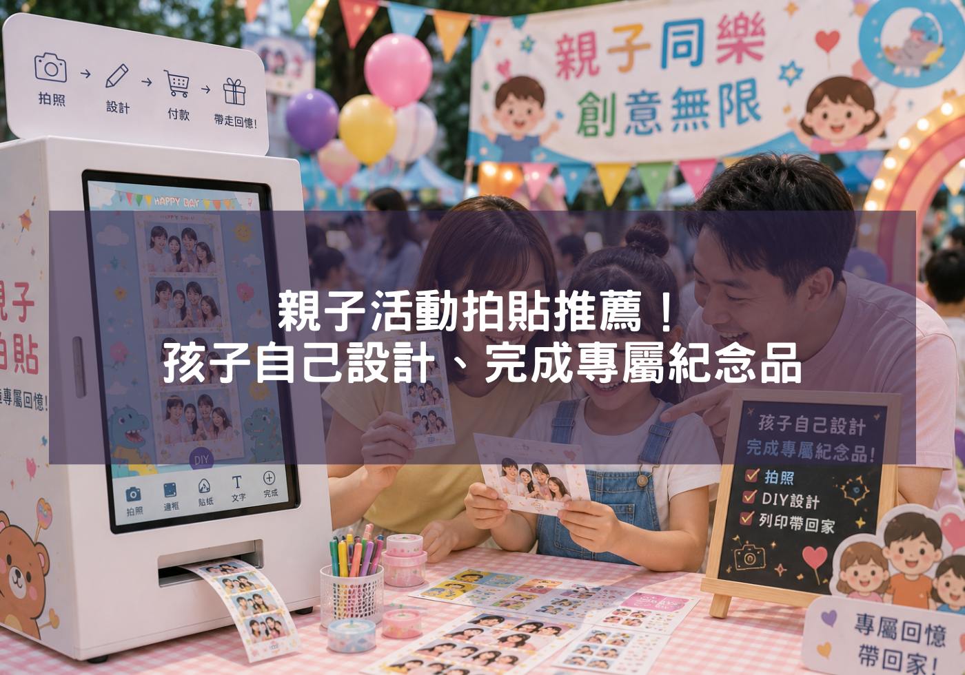 親子活動拍貼推薦！孩子自己設計、完成專屬紀念品