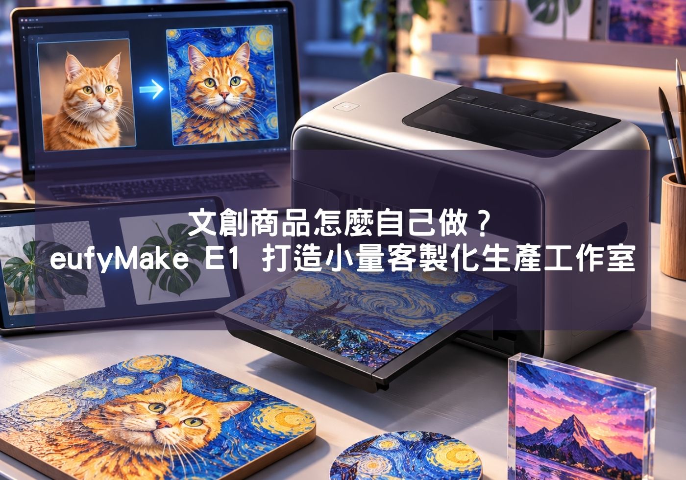 文創商品怎麼自己做？eufyMake E1 打造小量客製化生產工作室